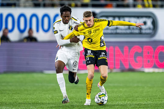 AIKs Abdihakin Ali och Elfsborgs Alexander Bernhardsson