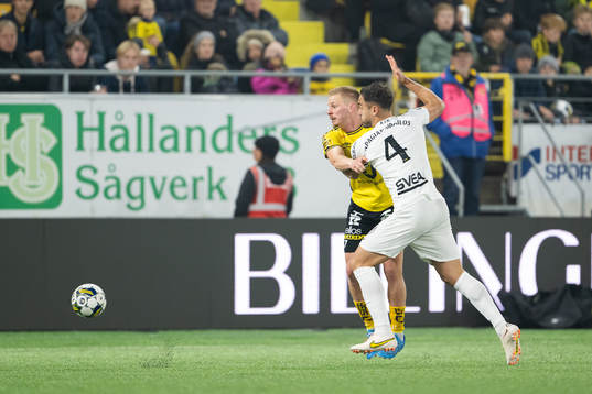 Elfsborgs Per Frick och AIKs Sotirios Papagiannopoulos