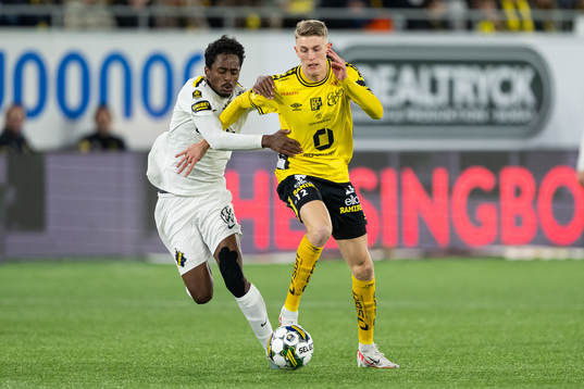 AIKs Abdihakin Ali och Elfsborgs Alexander Bernhardsson