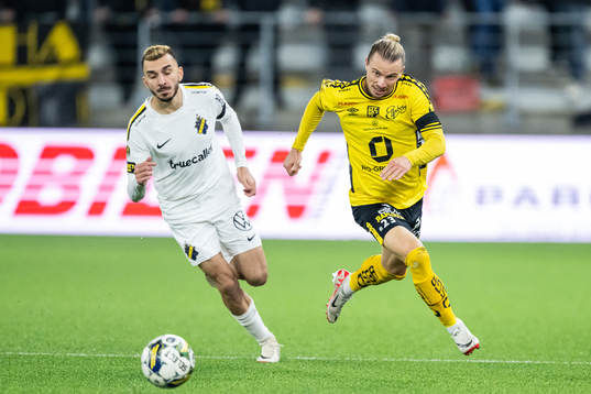 AIKs Ioannis Pittas och Elfsborgs Niklas Hult