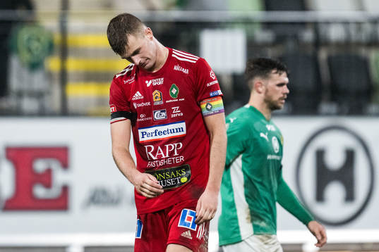 Skövde AIKs Filip Schyberg deppar