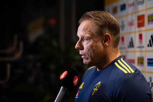 Head of security Stefan Dejemyr of Sweden is interviewed at