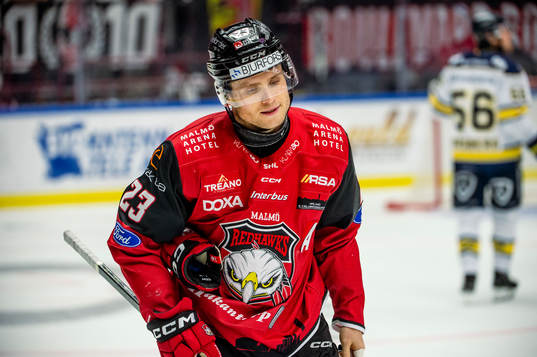 Malmö Redhawks Christoffer Forsberg deppar