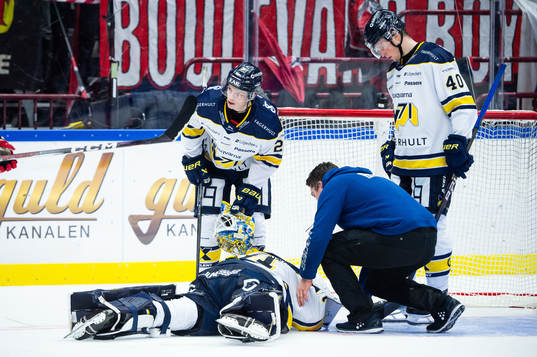 HV71s målvakt Joni Ortio har ont