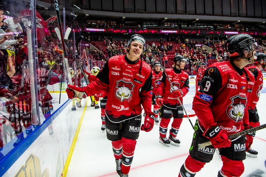Malmö Redhawks spelare jublar