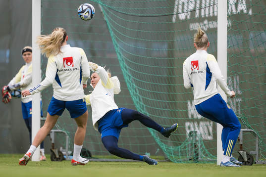 Goalkeeper Jennifer Falk of Sweden
