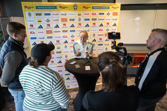 Matilda Vinberg of Sweden is interviewed