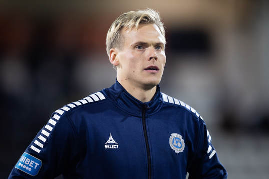Utsiktens Jesper Brandt innan fotbollsmatchen i Superettan