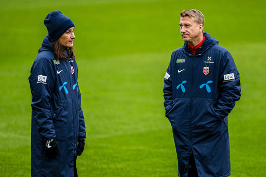 Ingvild Stensland, assistant coach, and Leif Gunnar Smerud,