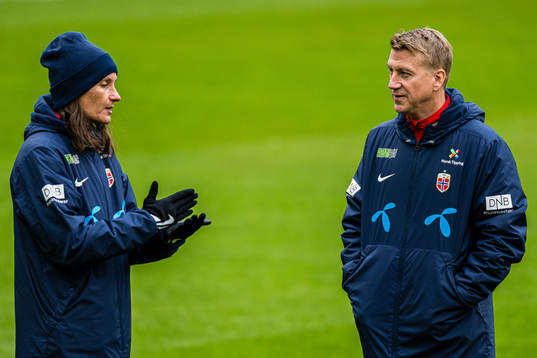 Ingvild Stensland, assistant coach, and Leif Gunnar Smerud,