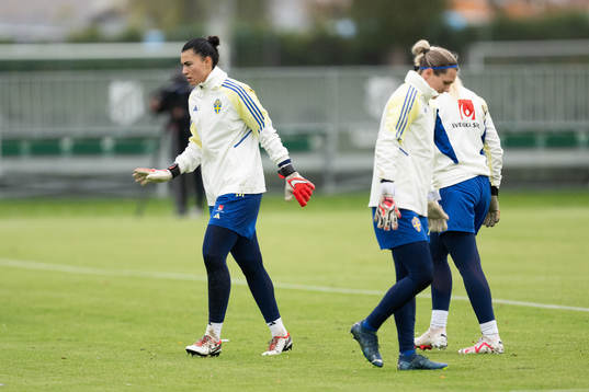 Goalkeeper Zecira Musovic of Sweden