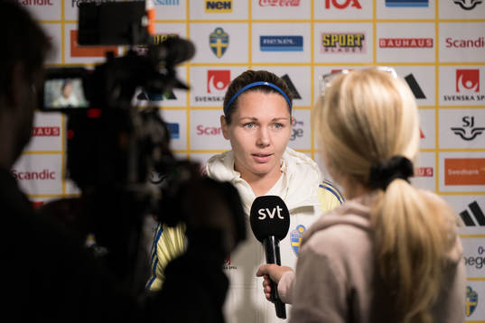 Goalkeeper Jennifer Falk of Sweden