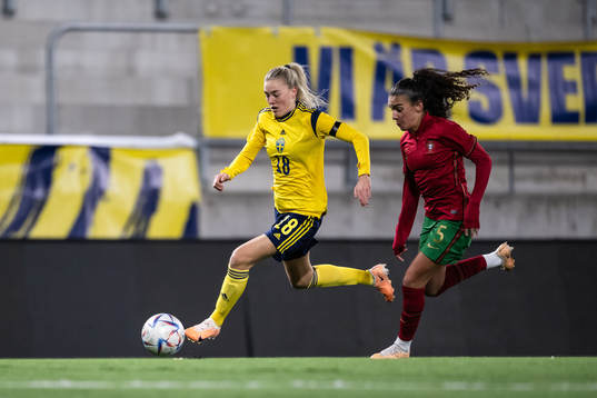 Ida Björnberg of Sweden and Ana Riberio of Portugal