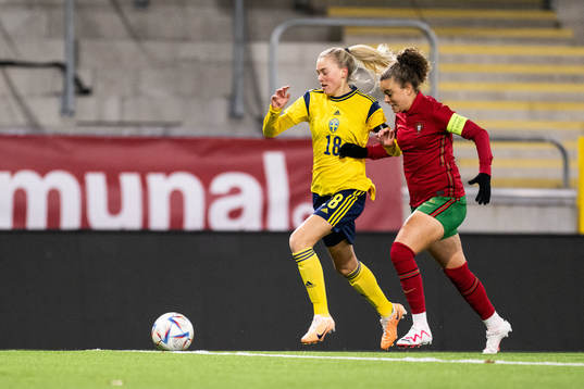 Ida Björnberg and Gabriela Vinhas of Portugal