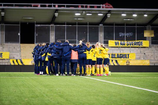 Player and staff of Sweden gather