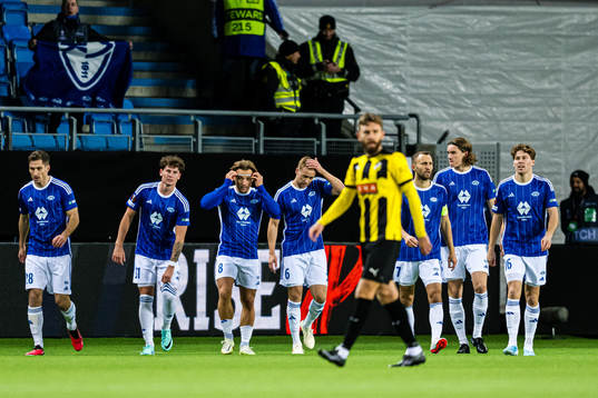 Fredrik Gulbrandsen of Molde celebrates