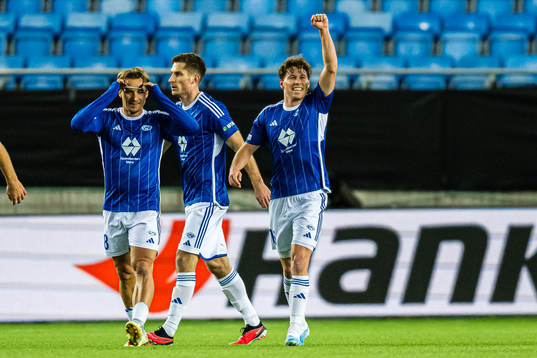 Emil  Breivik of Molde celebrates