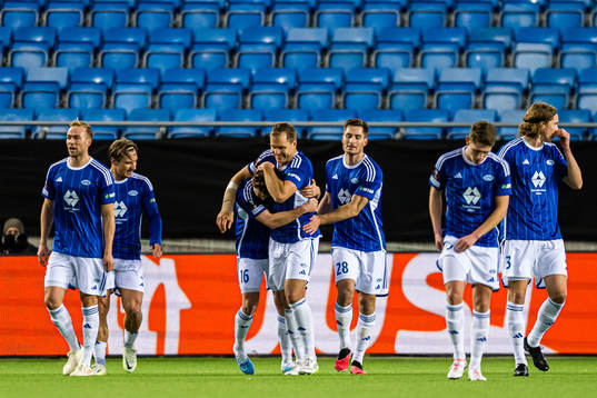 Emil  Breivik of Molde celebrates