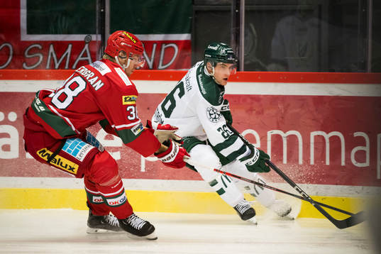 MoDos Johan Södergran och Färjestads Joel Nyström