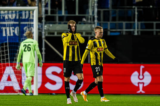 Samuel Gustafson of Häcken looks dejected