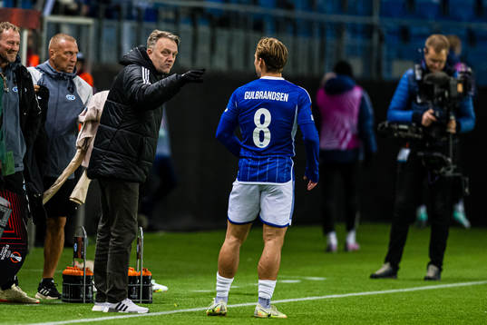 Erling Moe, head coach of Molde, and Fredrik Gulbrandsen of