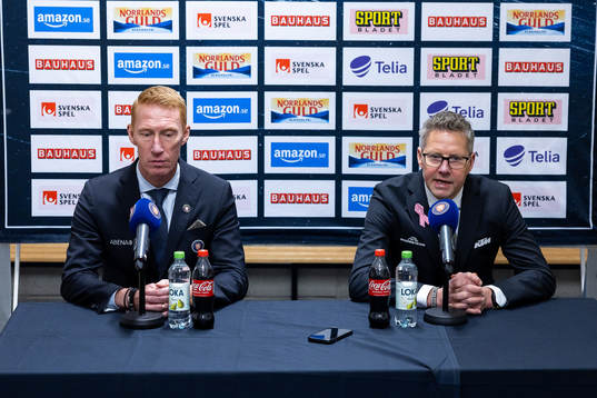 Presskonferens med Växjös tränare Jörgen Jönsson och