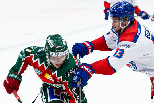 Frölundas Isac Born och Oskarshamns Rasmus Bengtsson