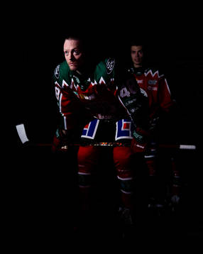Frölundas Carl Klingberg innan ishockeymatchen i SHL
