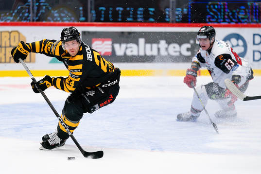 Skellefteås Oscar Lindberg och Malmö Redhawks Fredrik
