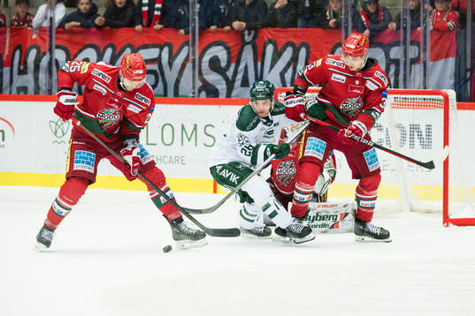 MoDos Sam Vigneault och Kristians Rubins mot Färjestads