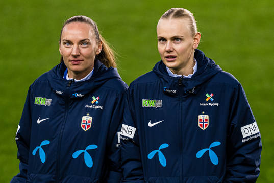 Marit Bratberg Lund and Karina Sævik of Norway arrives