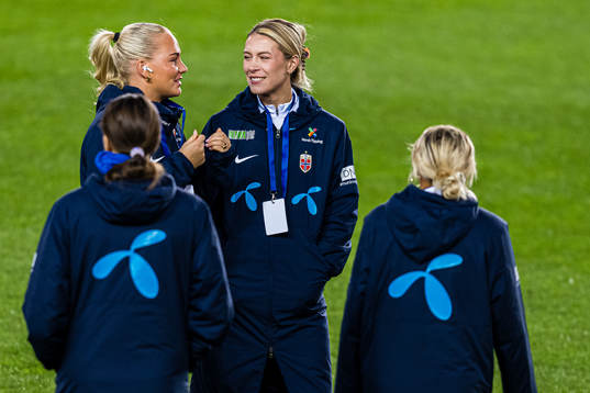 Cathinka Tandberg and Mimmi Löfwenius of Norway arrives