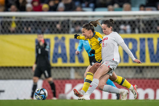 Johanna Rytting Kaneryd of Sweden and Géraldine Reuteler