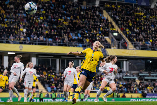 Magdalena Eriksson of Sweden looks dejected