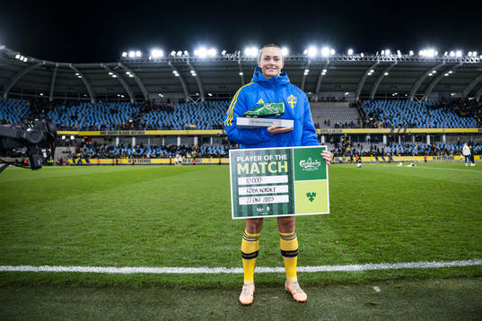 Magdalena Eriksson of Sweden awarded player of the match