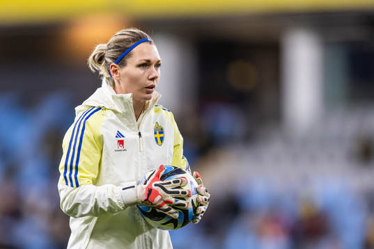 Goalkeeper Jennifer Falk of Sweden