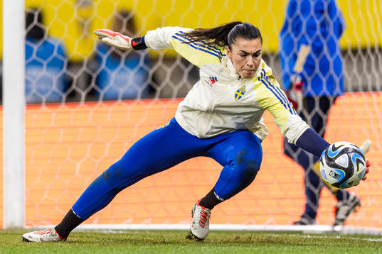 Goalkeeper Zecira Musovic of Sweden