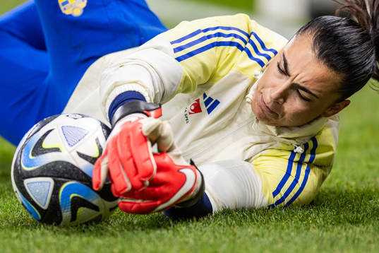 Goalkeeper Zecira Musovic of Sweden