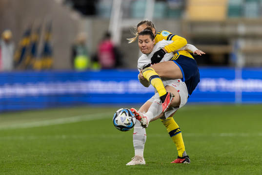 Ramona Bachmann of Switzerland and Nathalie Björn of Sweden