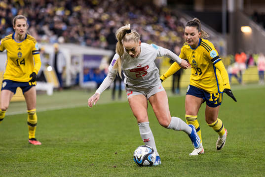 Alisha Lehmann of Switzerland and Johanna Rytting Kaneryd