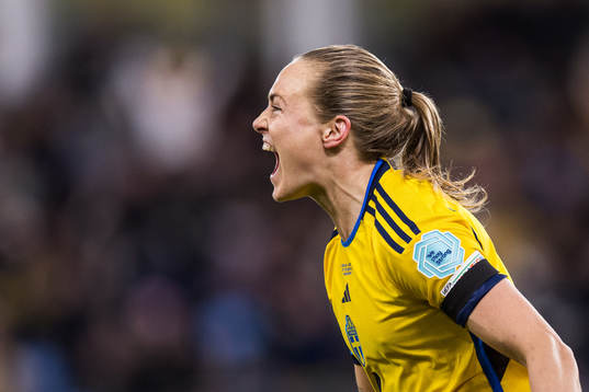 Magdalena Eriksson of Sweden celebrates the 1-0 goal