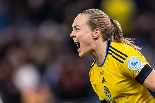 Magdalena Eriksson of Sweden celebrates the 1-0 goal