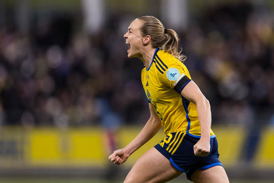 Magdalena Eriksson of Sweden celebrates the 1-0 goal