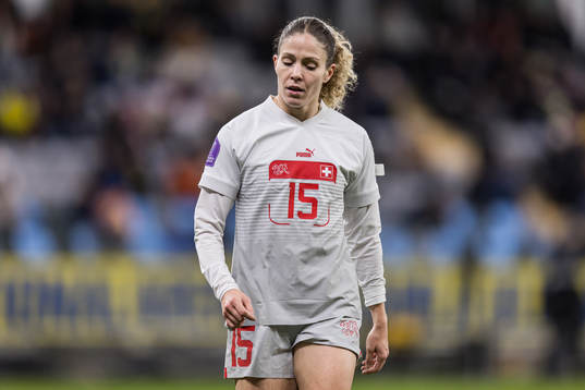 Luana Buhler of Switzerland looks dejected