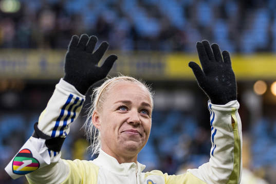 Caroline Seger of Sweden celebrates