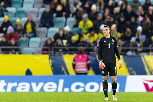 Goalkeeper Zecira Musovic of Sweden