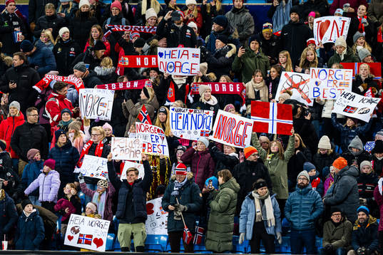 Spectators in the stands