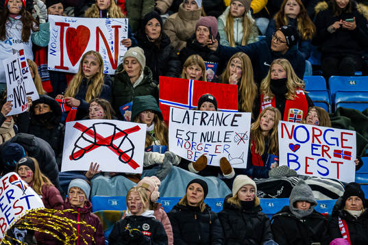 Spectators in the stands