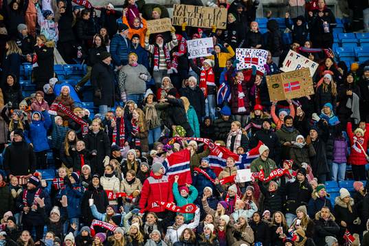 Spectators in the stands