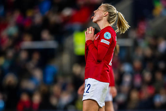 Sophie Román Haug of Norway reacts